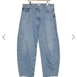 AGOLDE luna medium Blue barrel Denim Jeans size 34